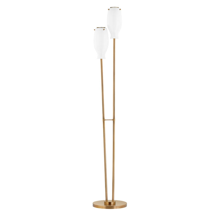 Troy Lighting - PFL1668-PBR - Two Light Floor Lamp - Geyser - Patina Brass