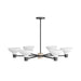 Arteriors - DLI02 - Six Light Chandelier - Thatcher - White Gesso