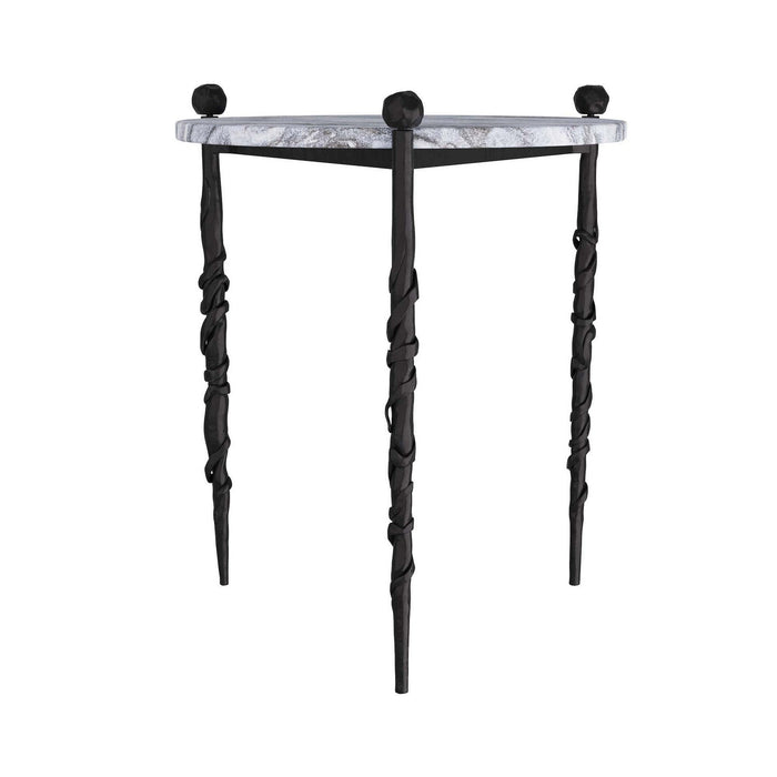 Arteriors - GDFEI03 - End Table - Blackthorn - Galaxy Marble/Blackened Iron