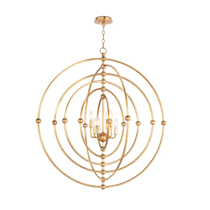 Regina Andrew - 16-1406 - Six Light Chandelier - Selena - Antique Gold Leaf