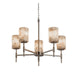 Justice Designs - ALR-8410-10-NCKL - Five Light Chandelier - Alabaster Rocks - Brushed Nickel