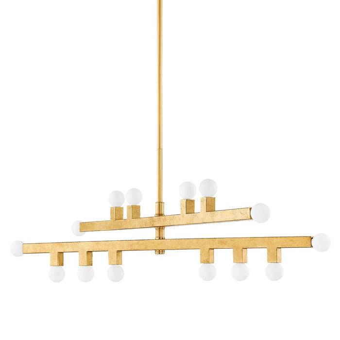 Mitzi - H823914-VGL - 14 Light Chandelier - Sutter - Vintage Gold Leaf