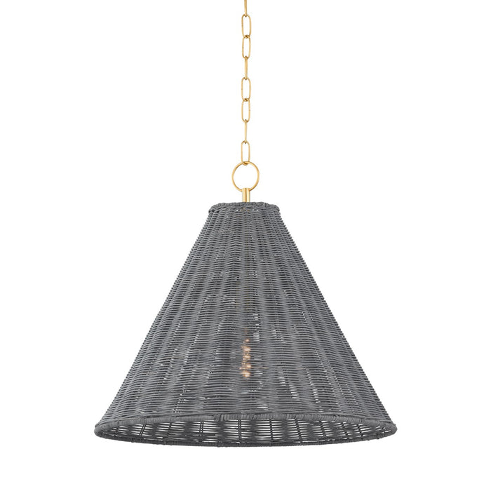 Mitzi - H825701-AGB - One Light Pendant - Destiny - Aged Brass