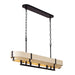 Varaluz - 389N05MBHN - Five Light Linear Pendant - Blonde Moment - Matte Black/Honey/Medium Oak