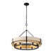 Varaluz - 389P06MBHN - Six Light Pendant - Blonde Moment - Matte Black/Honey/Medium Oak