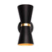 Varaluz - 390W02MBFG - Two Light Wall Sconce - Mad Hatter - Matte Black/French Gold