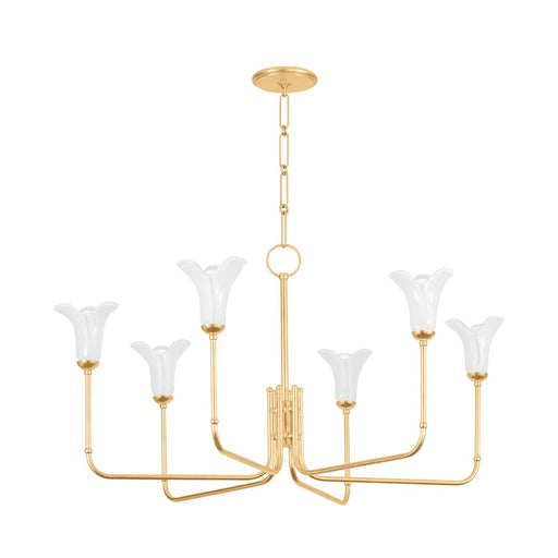 Hudson Valley - 3346-VGL - Six Light Chandelier - Montclair - Vintage Gold Leaf