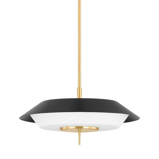 Hudson Valley - 4304-AGB/SBK - Four Light Pendant - Westport - Aged Brass/Soft Black