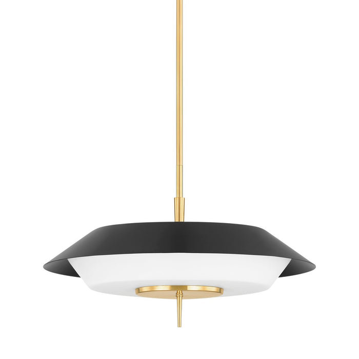 Hudson Valley - 4304-AGB/SBK - Four Light Pendant - Westport - Aged Brass/Soft Black