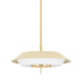 Hudson Valley - 4304-AGB/SSD - Four Light Pendant - Westport - Aged Brass/ Soft Sand