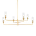 Hudson Valley - 9306-AGB - Six Light Chandelier - Halifax - Aged Brass