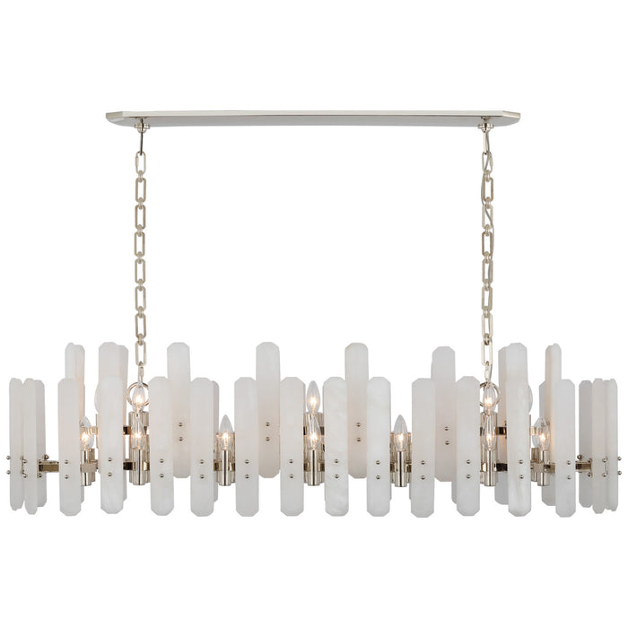 Visual Comfort Signature - ARN 5127PN-ALB - 24 Light Linear Chandelier - Bonnington - Polished Nickel