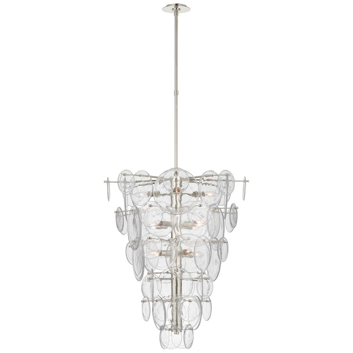 Visual Comfort Signature - ARN 5452PN-CSG - 12 Light Chandelier - Loire - Polished Nickel