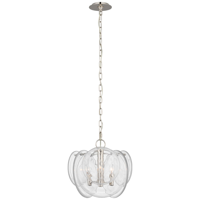 Visual Comfort Signature - ARN 5453PN-CSG - Three Light Chandelier - Loire - Polished Nickel