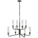 Visual Comfort Signature - ARN 5483BZ-CG - LED Chandelier - Casoria - Bronze