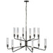 Visual Comfort Signature - ARN 5484BZ-CG - LED Chandelier - Casoria - Bronze