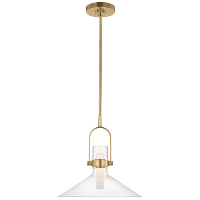 Visual Comfort Signature - IKF 5450HAB-CG - LED Pendant - Larkin - Hand-Rubbed Antique Brass