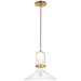 Visual Comfort Signature - IKF 5450HAB-CG - LED Pendant - Larkin - Hand-Rubbed Antique Brass