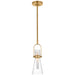 Visual Comfort Signature - IKF 5453HAB-CG - LED Pendant - Larkin - Hand-Rubbed Antique Brass