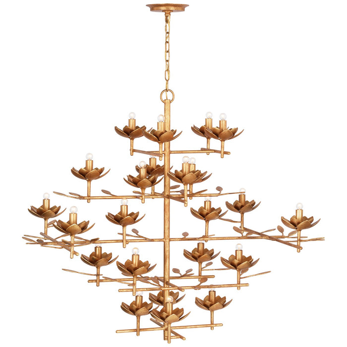 Visual Comfort Signature - JN 5162AGL - LED Chandelier - Clementine - Antique Gold Leaf