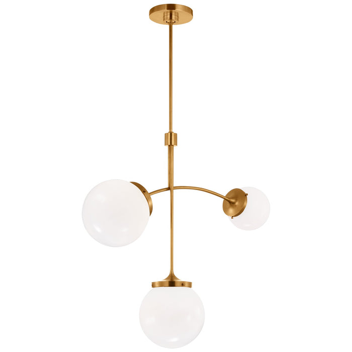 Visual Comfort Signature - KS 5117SB-WG - LED Chandelier - Prescott - Soft Brass