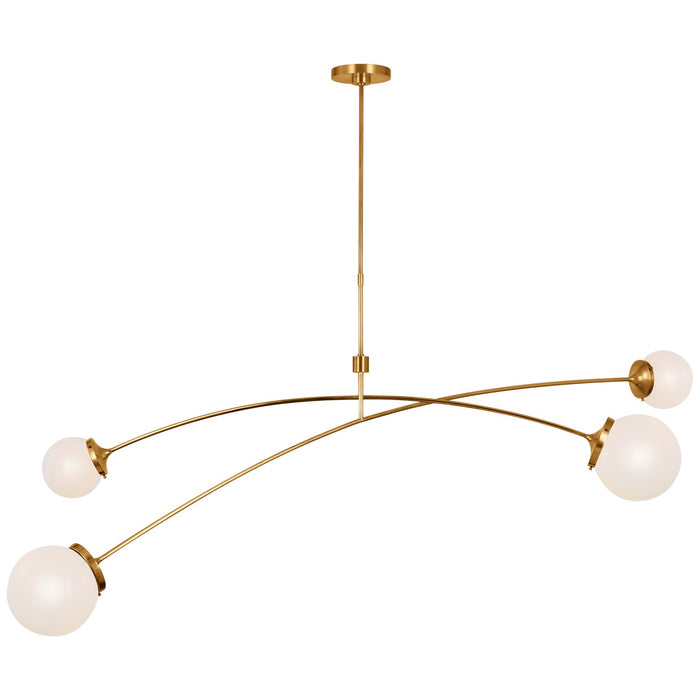 Visual Comfort Signature - KS 5406SB-WG - LED Chandelier - Prescott - Soft Brass