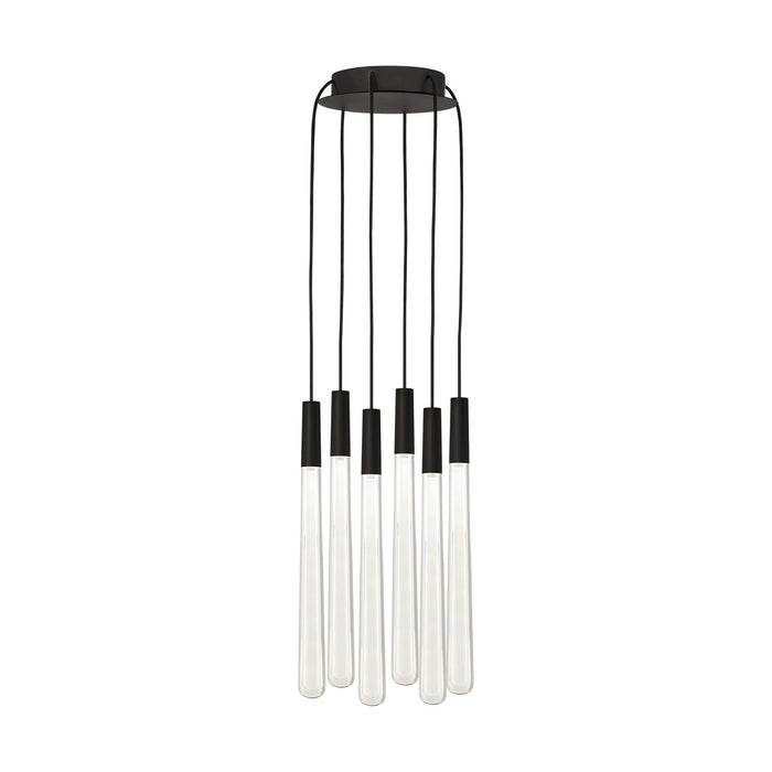 Visual Comfort Modern - 700TRSPPYLC6RB-LED930 - LED Chandelier - Pylon - Nightshade Black