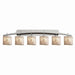 Justice Designs - ALR-8596-30-NCKL - Six Light Bath Bar - Alabaster Rocks - Brushed Nickel