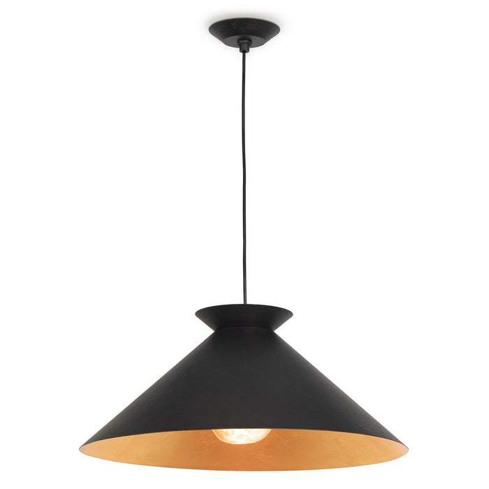 Regina Andrew - 16-1429BLK - One Light Pendant - Viggo - Blackened Steel