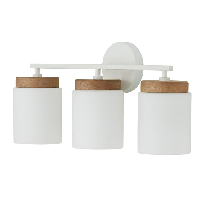 Capital Lighting - 150931LT-547 - Three Light Vanity - Liam - Light Wood and White