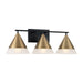 Capital Lighting - 151931AB - Three Light Vanity - Avant - Aged Brass and Black