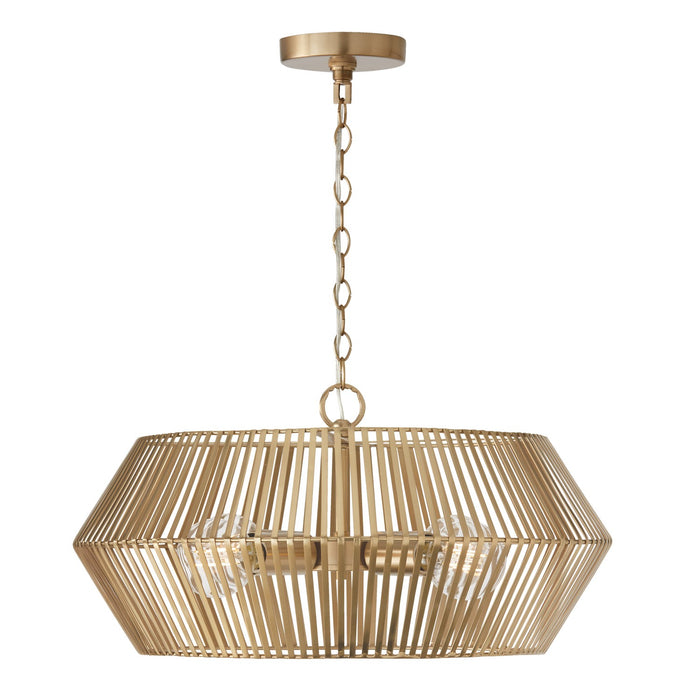 Capital Lighting - 330341MA - Four Light Pendant - Kaiya - Matte Brass