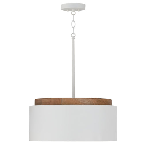 Capital Lighting - 350912LT - One Light Pendant - Liam - Light Wood and White