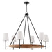 Capital Lighting - 450861WK-709 - Six Light Chandelier - Jonah - Light Wood and Matte Black