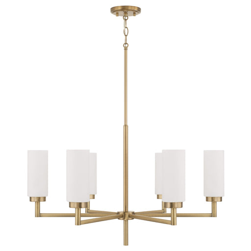 Capital Lighting - 451761AD - Six Light Chandelier - Alyssa - Aged Brass