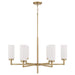 Capital Lighting - 451761AD - Six Light Chandelier - Alyssa - Aged Brass