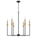 Capital Lighting - 451961AB - Six Light Chandelier - Avant - Aged Brass and Black