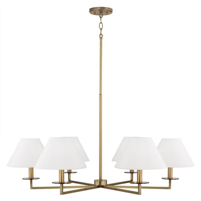 Capital Lighting - 452261AD - Six Light Chandelier - Gilda - Aged Brass