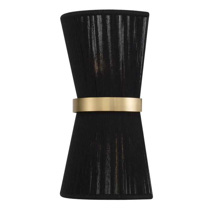 Capital Lighting - 641221KP - Two Light Wall Sconce - Cecilia - Black Rope and Patinaed Brass