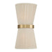 Capital Lighting - 641221NP - Two Light Wall Sconce - Cecilia - Bleached Natural Rope and Patinaed Brass