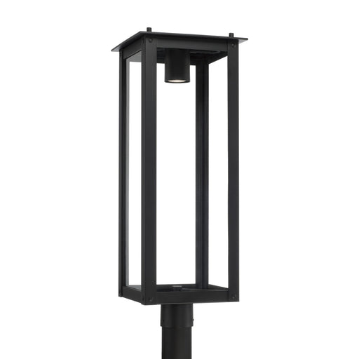 Capital Lighting - 934643BK-GL - One Light Outdoor Post-Lantern - Hunt - Black