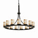 Justice Designs - ALR-8716-10-MBLK - 21 Light Chandelier - Alabaster Rocks - Matte Black