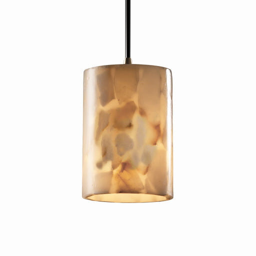 Justice Designs - ALR-8815-10-ABRS - One Light Pendant - Alabaster Rocks - Antique Brass