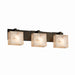 Justice Designs - ALR-8923-55-DBRZ - Three Light Bath Bar - Alabaster Rocks - Dark Bronze