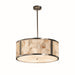 Justice Designs - ALR-9542-NCKL-LED5-5000 - LED Pendant - Alabaster Rocks - Brushed Nickel