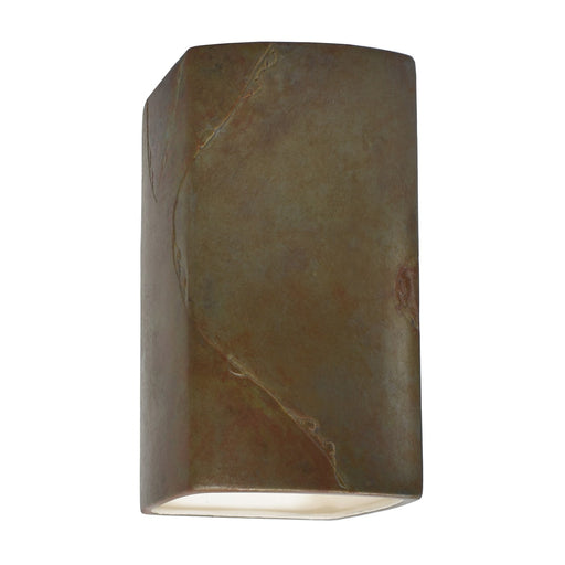 Justice Designs - CER-0910W-SLTR-LED1-1000 - LED Lantern - Ambiance - Tierra Red Slate