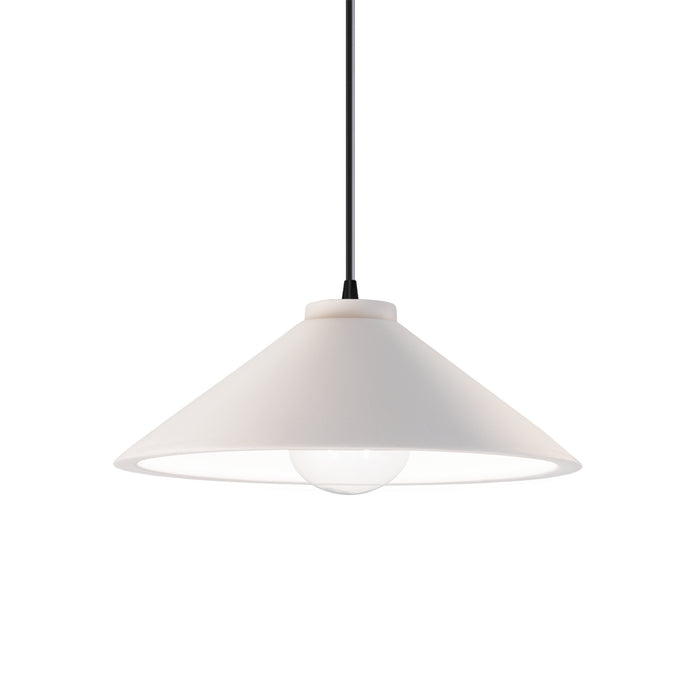 Justice Designs - CER-6240-BIS-MBLK-BKCD-LED1-700 - LED Pendant - Radiance - Bisque