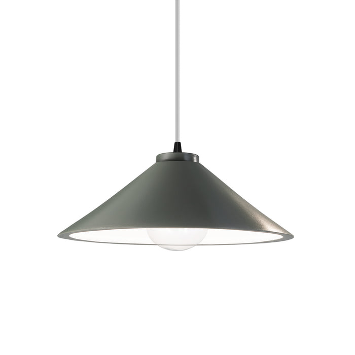 Justice Designs - CER-6240-PWGN-MBLK-WTCD-LED1-700 - LED Pendant - Radiance - Pewter Green