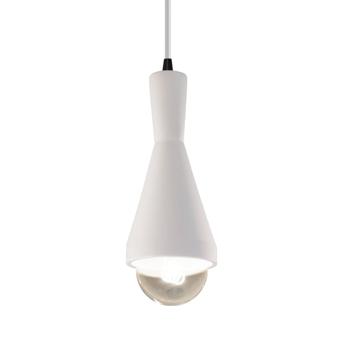 Justice Designs - CER-6520-BIS-MBLK-WTCD-LED1-700 - LED Pendant - Radiance - Bisque