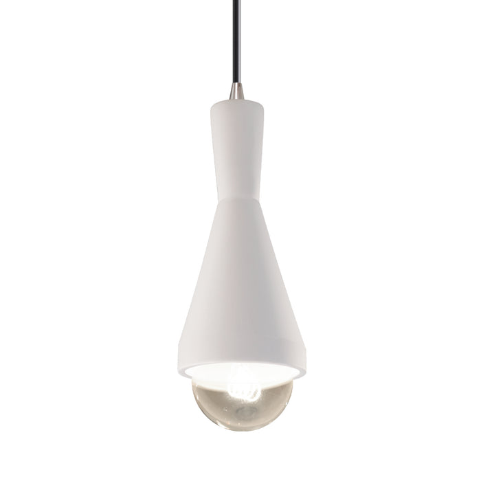 Justice Designs - CER-6520-BIS-NCKL-BKCD-LED1-700 - LED Pendant - Radiance - Bisque